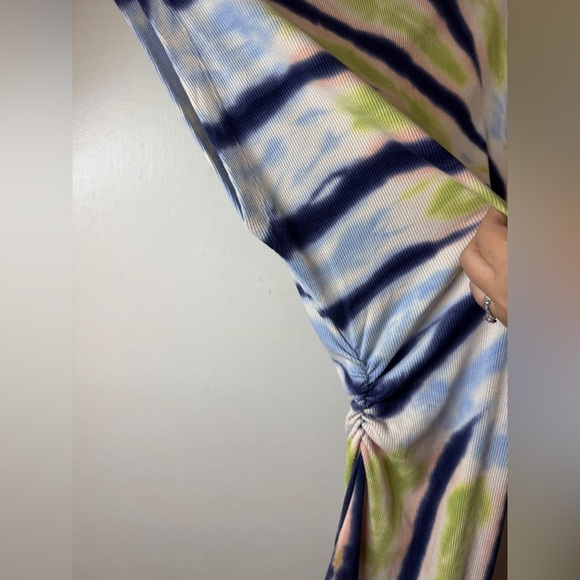 NWT Young Fabulous And Broke YFB Ribbed High Neckline Tie Dye Fitted Dress Small - Picture 3 of 12
